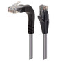 Category 6 Right Angle Patch Cable, Stackable, Gray, 1.0 ft