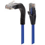 Category 6 Right Angle Patch Cable, Stackable, Blue, 3.0 ft