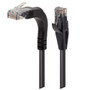 Category 5e Right Angle Patch Cable, Stackable, Black, 5.0 ft