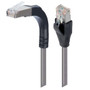 Shielded Category 6 Right Angle Patch Cable, Stackable, Gray, 10.0 ft