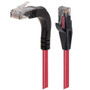 Category 6 Right Angle Patch Cable, Stackable, Red, 10.0 ft