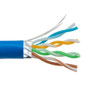 Category 6a 10gig Ethernet Bulk Cable, Shielded F/UTP, 28AWG Stranded 4-Pair Slim-Line, CMR Riser Jacket, Blue, 500FT