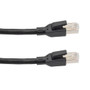 Category 6a 10gig HDBaseT Ethernet AV Cable Assembly, SF/UTP Double Shielded, 24AWG Solid, RJ45 Male Plug, TPE Jacket, Black, 100FT