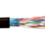 Category 5e Bulk Cable, F/UTP Foil Shielded 4-Pair 26AWG Stranded Conductor Low Smoke Zero Halogen LSZH Black, 100FT
