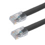 Category 5e Ethernet RJ45  Cable Assembly, 22AWG Stranded 600V PoE, UTP Outdoor Industrial High Flex CM-CMX-PLTC TPE Jacket, Black, 50FT
