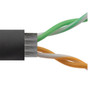 Category 5e Bulk Ethernet Cable, 2-Pair 22AWG Stranded 600V PoE, UTP Outdoor Industrial High Flex PLTC-CM-CMX TPE Jacket, Black, 100 ft