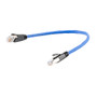 Category 6a 10gig Ethernet Patch Cable, F/UTP Shielded, RJ45, HiTemp 105C CMP Plenum Jacket, 26AWG Stranded Relaxed Style, 300V, Blue, 1F