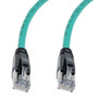 Category 6a 10gig Ethernet Patch Cable, F/UTP Shielded, RJ45, HiTemp 105C CMP Plenum Jacket, 26AWG Stranded Relaxed Style, 300V, Green, 25F