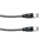 Category 6a 10gig Ethernet Patch Cable, F/UTP Shielded, RJ45, HiTemp 105C CMP Plenum Jacket, 26AWG Stranded Relaxed Style, 300V, Gray, 25F