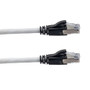 Category 6a 10gig Ethernet Patch Cable, F/UTP Shielded, RJ45, HiTemp 105C CMP Plenum Jacket, 26AWG Stranded Relaxed Style, 300V, White, 7F