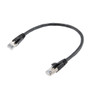 Category 6a 10gig Ethernet Patch Cable, F/UTP Shielded, RJ45, Riser CMR/CMG Jacket, 26AWG Stranded Relaxed Style, 300V, Black, 5FT