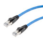 Category 6a 10gig Ethernet Patch Cable, F/UTP Shielded, RJ45, Riser CMR/CMG Jacket, 26AWG Stranded Relaxed Style, 300V, Blue, 1FT