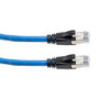 Category 6a 10gig Ethernet Patch Cable, F/UTP Shielded, RJ45, Riser CMR/CMG Jacket, 26AWG Stranded Relaxed Style, 300V, Blue, 25FT