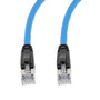 Category 6a 10gig Ethernet Patch Cable, F/UTP Shielded, RJ45, Riser CMR/CMG Jacket, 26AWG Stranded Relaxed Style, 300V, Blue, 75FT