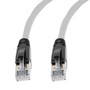Category 6a 10gig Ethernet Patch Cable, F/UTP Shielded, RJ45, Riser CMR/CMG Jacket, 26AWG Stranded Relaxed Style, 300V, Gray, 1FT