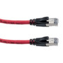 Category 6a 10gig Ethernet Patch Cable, F/UTP Shielded, RJ45, CMR Riser CMG Jacket, 26AWG Stranded Relaxed Style, 300V, Red, 10F