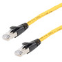 Category 6a 10gig Ethernet Patch Cable, F/UTP Shielded, RJ45, CMR Riser CMG Jacket, 26AWG Stranded Relaxed Style, 300V, Yellow, 100F