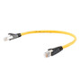 Category 6a 10gig Ethernet Patch Cable, F/UTP Shielded, RJ45, CMR Riser CMG Jacket, 26AWG Stranded Relaxed Style, 300V, Yellow, 50F