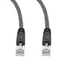 Category 6a 10gig Ethernet Patch Cable, F/UTP Shielded, RJ45, Dual LSZH CM Jacket, 26AWG Stranded Relaxed Style, 300V, Black, 7FT