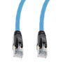 Category 6a 10gig Ethernet Patch Cable, F/UTP Shielded, RJ45, Dual LSZH CM Jacket, 26AWG Stranded Relaxed Style, 300V, Blue, 7FT