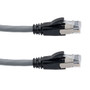 Category 6a 10gig Ethernet Patch Cable, F/UTP Shielded, RJ45, Dual LSZH CM Jacket, 26AWG Stranded Relaxed Style, 300V, Gray, 7FT