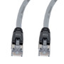 Category 6a 10gig Ethernet Patch Cable, F/UTP Shielded, RJ45, Dual LSZH CM Jacket, 26AWG Stranded Relaxed Style, 300V, Gray, 7FT