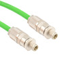 Profinet Type A Category 5e Cable IP67 M12 D-Code Male to Male SF/UTP Double Shielded 22AWG Solid Industrial Outdoor PLTC TPE Green 1.0m