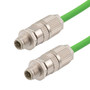 Profinet Type B/C Cat5e Cable IP67 M12 D-Code Male-Male Double Shielded 22AWG Stranded High Flex Industrial Outdoor PLTC TPE Green 0.5m