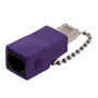 CAT6 Gigabit Loopback Adapter RJ48C Female to RJ45 Male, Purple