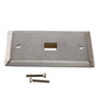 Stainless Steel Wall Plate with 1 Keystone Style Mount Opening
