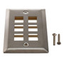 Stainless Steel Wall Plate with 6 Keystone Style Mount Opening