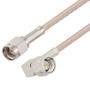 SMA Male to SMA Male Right Angle Cable Assembly using RG316-DS Coax, 0.5 FT - LCCA31425-FT0.5