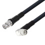 Low Loss BNC Male to TNC Male Right Angle Cable Assembly using LMR-400-UF Coax With Times Microwave Components with HeatShrink - LCCA9949-FT3