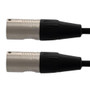 XLR Audio Cable, 3 Pin, Male To Male, High-Flex, 24AWG, PVC, Black, 10F