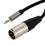 XLR To 3.5mm Audio Cable, 3 Pin, Male To Male, High-Flex, 24AWG, PVC, Black, 10F