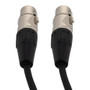 XLR Audio Cable, 3 Pin, Female To Female, High-Flex, 24AWG, PVC, Black, 10F