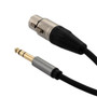 XLR To 1/4 inch Audio Cable, 3 Pin, Female To Male, High-Flex, 24AWG, PVC, Black, 10F