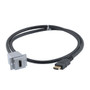 High Speed HDMI Cable with Ethernet, Shielded Panel Mount HDMI Female (Jack) to HDMI Male (Plug), PVC Jacket, Black, 2 M