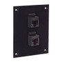 Universal Sub-Panel, 2 Category 6 Couplers, RJ45 Straight Thru
