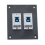 Universal Sub-Panel, with Two USB 3.0, B Type Female to A Type Female Couplers, Chrome Plated Shielded ABS Housing, Silver