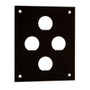 Universal Steel Sub-Panel with Four 0.630" D-Holes, Black