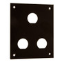 Universal Steel Sub-Panel with Three 0.630" D-Holes, Black