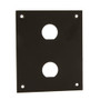 Universal Steel Sub-Panel with Two 0.630" D-Holes, Black
