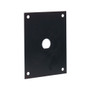 Universal Steel Sub-Panel with One 0.5" D-Hole, Black
