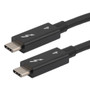 USB C Type, Thunderbolt 4 Compatible Cable Assembly, Type C Male-Plug to Type C Male-Plug, 100W, 40Gbps, 8K, TPE Jacket, Black, 1FT