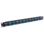Rack Panel, 48 SC Metal Couplers Single mode-Ceramic Sleeves