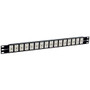 1.75" 16 Port Panel USB B/A Keystone Style Coupler, Shielded