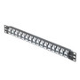 1U (1.75") x 19 inch Panel with 16 USB 3.0, A Type Female to A Type Female Couplers, Chrome Plated Shielded ABS Housing, Silver