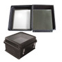 14x12x7" UL® Listed Black Weatherproof Windowed NEMA 4X Enclosure with Blank Aluminum Mounting Plate