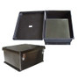 18x16x8" UL® Listed Black Weatherproof NEMA 4X Rated Enclosure w/Blank Aluminum Mounting Plate